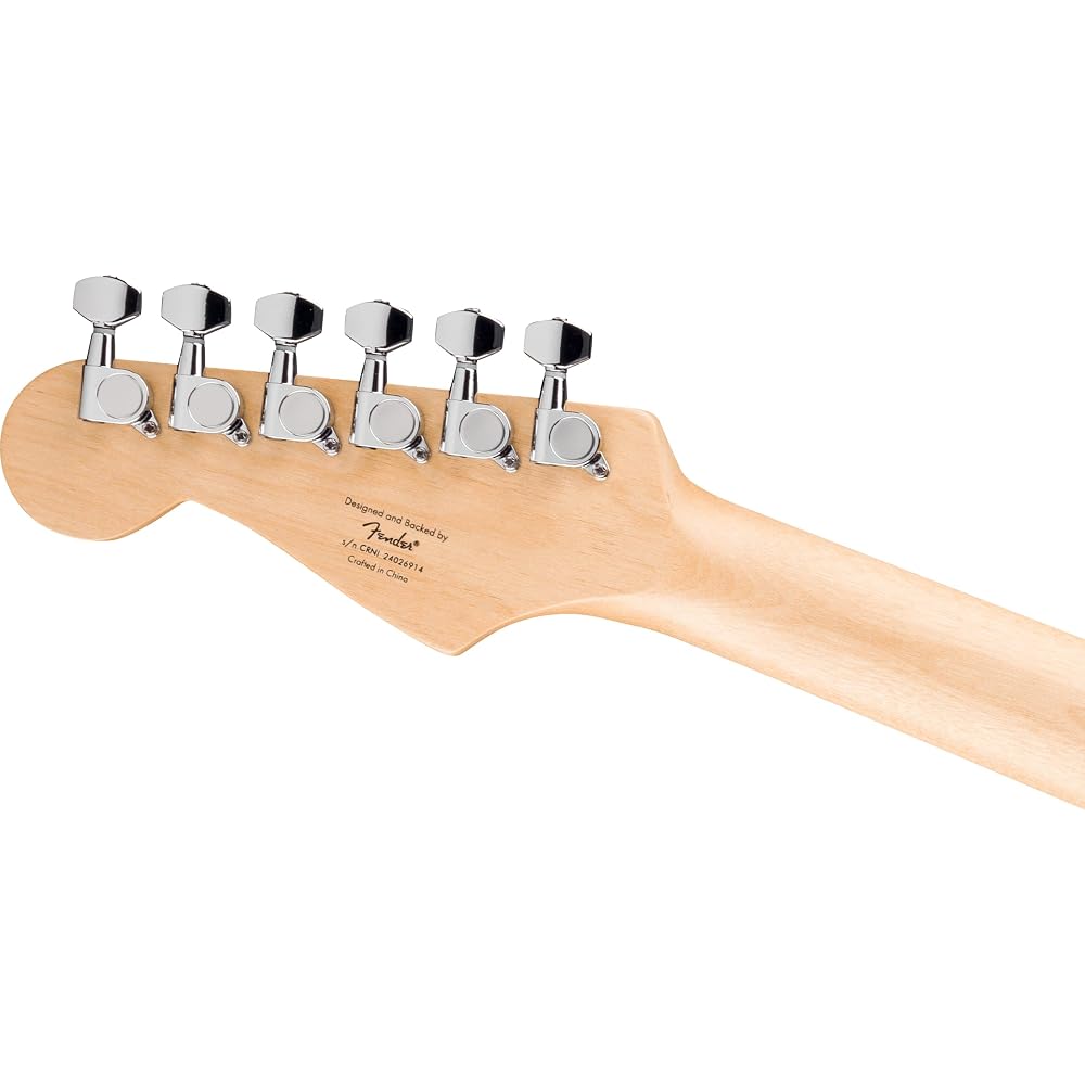 Squier by Fender Debut Collection Stratocaster HT HSS Electric Guitar Laurel Fingerboard Black Soft Case Included
