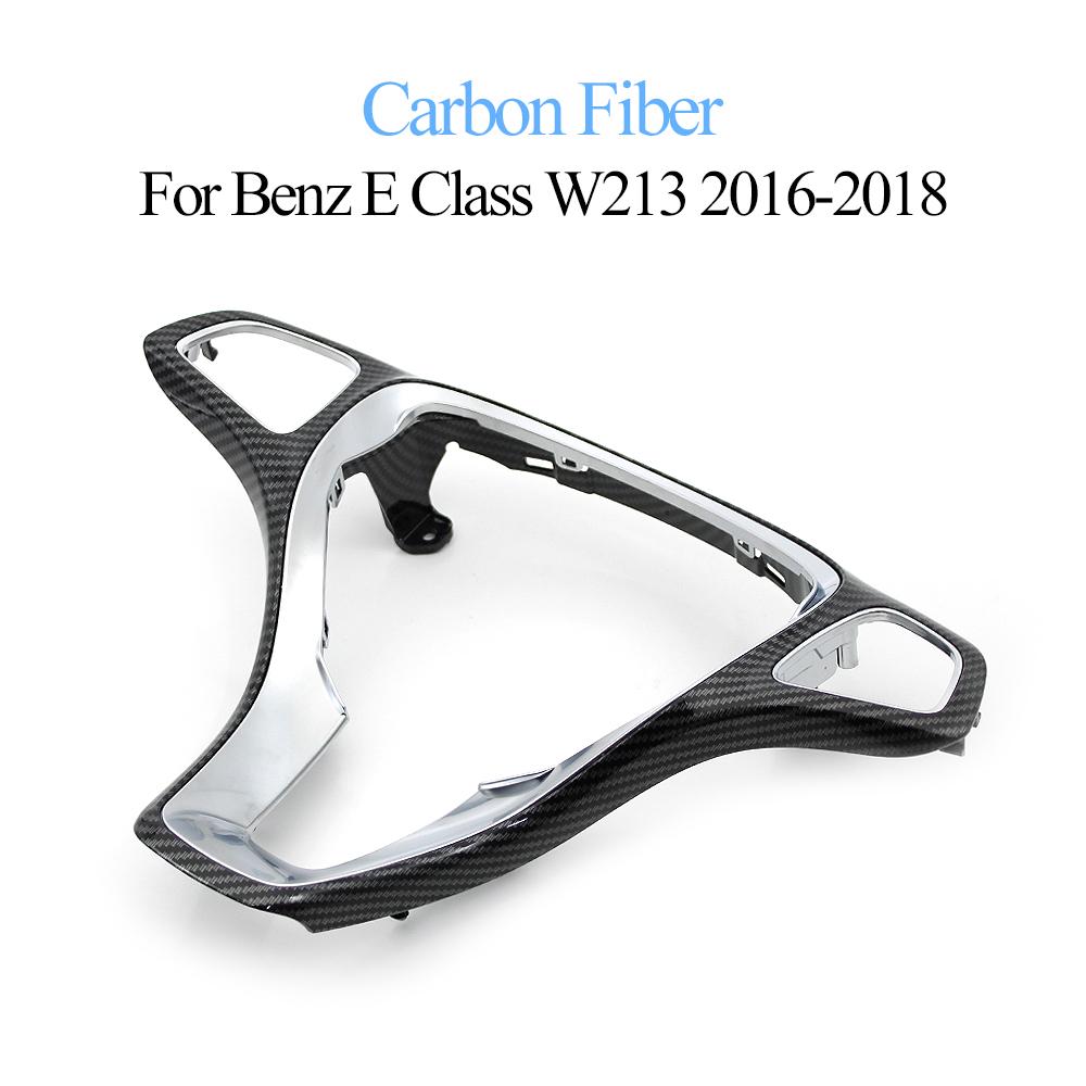 W213 Car Interior Chrome Steering Wheel Cover Panel Trim For Mercedes Benz E Class 2016-2018 09946429139107 09946429138U25