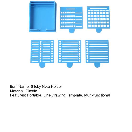Держатель для липких заметок с 5 трафаретами 3" x 3" Диспенсер для липких подушечек