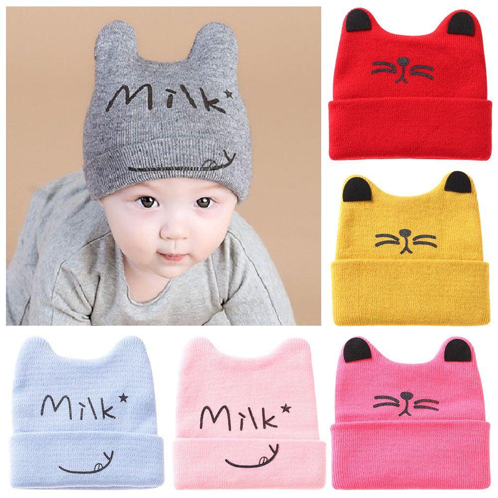 Cartoon Children's Accessories Ladies Cap Warm Gifts Warmer Bonnet Baby Hat Beanie Cap Knitted Hat