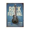 Vintage Tin Signs Decor Rock Music Metal Posters Retro Guitar Rock Party Metal Plates Room Wall Art for Bar Pub Club