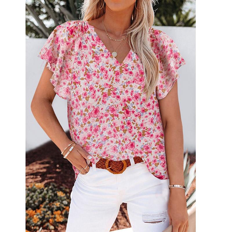 Свободная футболка женская футболка с цветочным принтом модная уличная футболка женская одежда короткий рукав