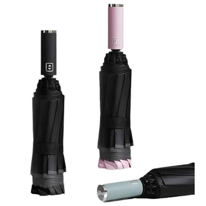 Новый автоматический зонт для мужчин и женщин, складной, большой, для защиты от непогоды и дождя, ультрафиолетовый солнцезащитный зонт для автомобиля, двойной, обратный