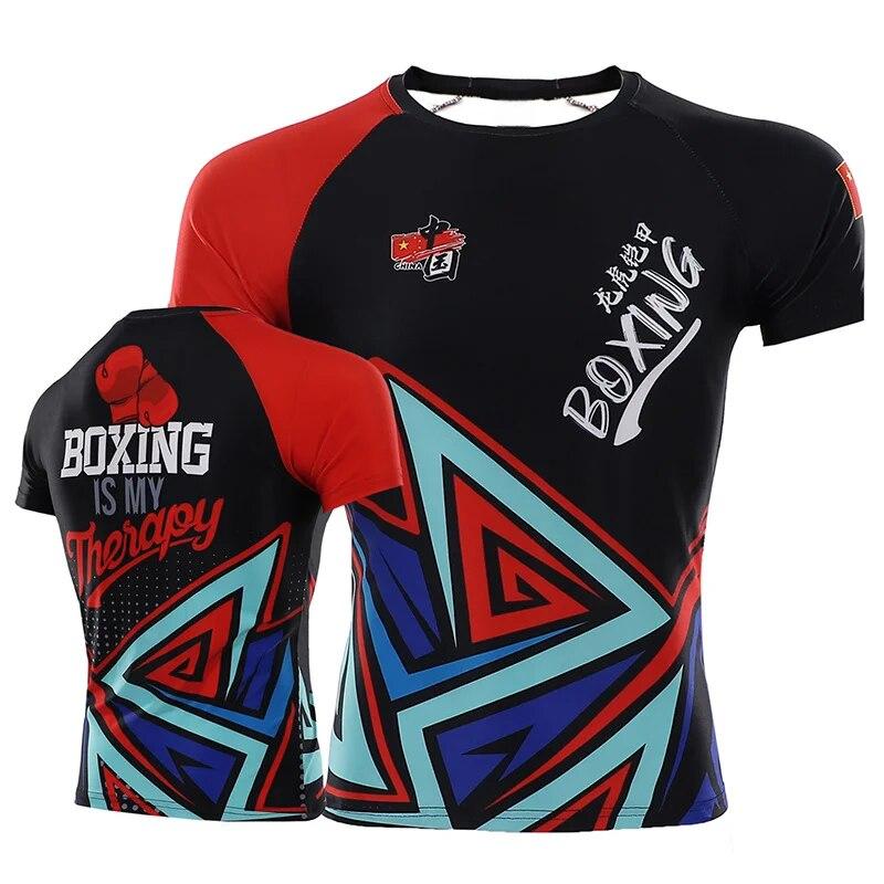 Футболка с 3D принтом Муай Тай, футболки с рисунком BJJ MMA для мужчин, детская мода, крутая футболка в стиле хип-хоп для спортзала с короткими рукавами, спортивная одежда