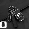 Zinc Alloy Leather Car Flip Remote Key Case Cover Protector Shell Durable Good Use For Citroen C3 C4 CACTUS C6 C8 Accessories