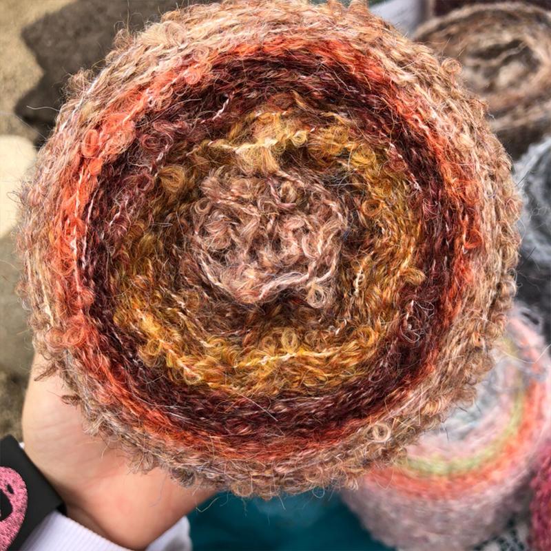 50 г/шт. свитер градиентного цвета, пушистая массивная пряжа средней толщины, массивная пряжа