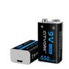 Cityork Литий-ионная аккумуляторная батарея 9 В, 650 мАч, аккумуляторы micro USB, литиевые батареи 9 В для игрушек-мультиметров, пульт дистанционного управления