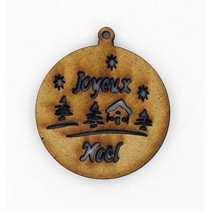 Форма из МДФ Дерево Шар С Рождеством