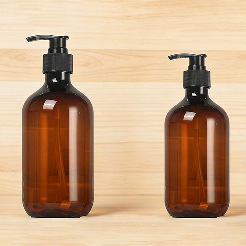 3Pcs 300/500Ml Portable Empty Pump Dispenser Bottles Cylinder Shampoo Lotion Durable Refillable Containers For Liquid Soap
