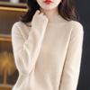Half Turtleneck Sweater Women's Solid Color Base Sweater Temperament Slimming Sweater