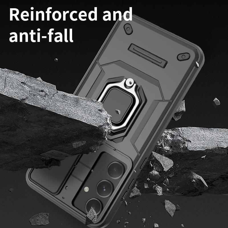 Для чехла Coque Samsung A55 Противоударный Бронированный Чехол-слайдер для защиты объектива Держатель Чехол для телефона для Galaxy A15 A25 A35 A55 A 55 M15 M35 M55 5G
