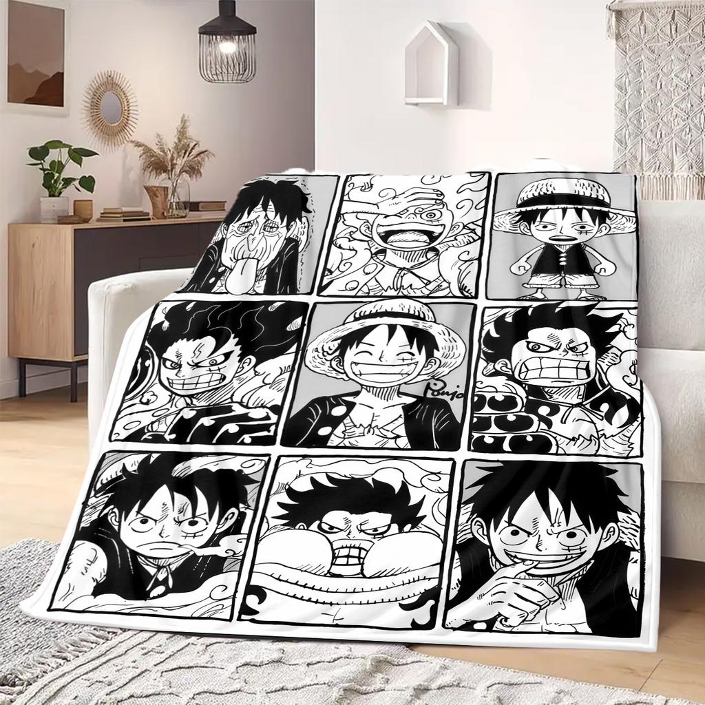 ONE PIECE Print Blanket Warm Comfortable Flannel Blanket Suitable for Bedrooms,Sofas, Beds,Chairs,Travel -QIAO77