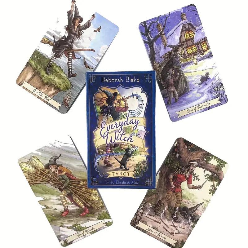 1 коробка Колода Таро Ведьм на каждый день с руководством - набор из 78 карт, тематическая игра для вечеринок на тему колдовства, набор Таро практической магии