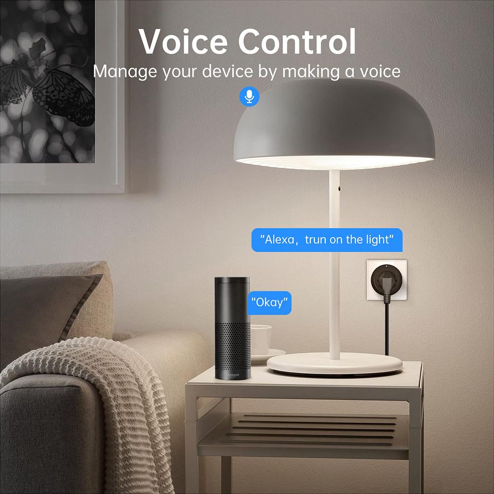 Умная вилка Tuya, Wi-Fi розетка Us 10a, розетка Smart Life, функция синхронизации, голосовое управление, работает с Alexa Google Assistant