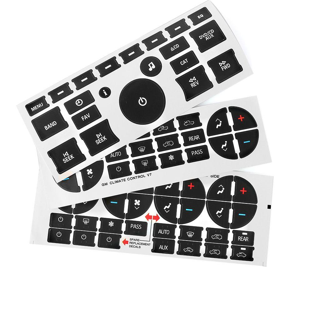 Климат-контроль Замена Наклейки для салона автомобиля Ремонт кнопок Украшения Кнопка управления Наклейка