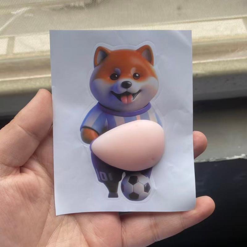 3D Щенок Молния Защип Наклейка Милый Сиба-ину Большой Живот Наклейка Мультяшная DIY Наклейка на Чехол Планшета Телефона Детская Игрушка Подарок на День Рождения