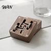 Luxury Cufflink Storage Solution Walnut Box, Solid Wood Magnetic Closure Case for Men, Dustproof Small Jewelry Organizer Rings Necklace, Gift Box Men