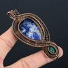Содалит, Зеленый Оникс Кулон Ручной Работы с Медной Оплеткой 3.74 p4D72