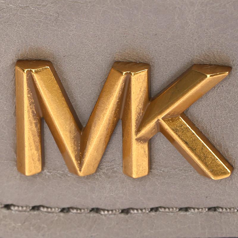 MICHAEL KORS DAKOTA Gold Logo Cow Leather Shoulder Bag Medium Women's Camel