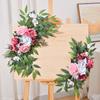 Artificial Arch Flower Curtain Gauze Rose Pair Flower Simulation Flower Two-Piece Wedding Venue Decoration