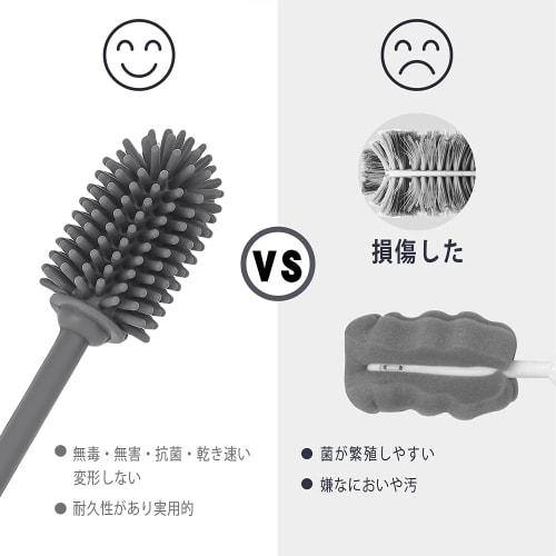 DdLUCK Силиконовая щетка для бутылок с длинной ручкой - Не содержит BPA 30,5 см Щетка для мытья бутылок для воды для чистки спортивных бутылок, ваз, термосов и стеклянной посуды (1 штука -