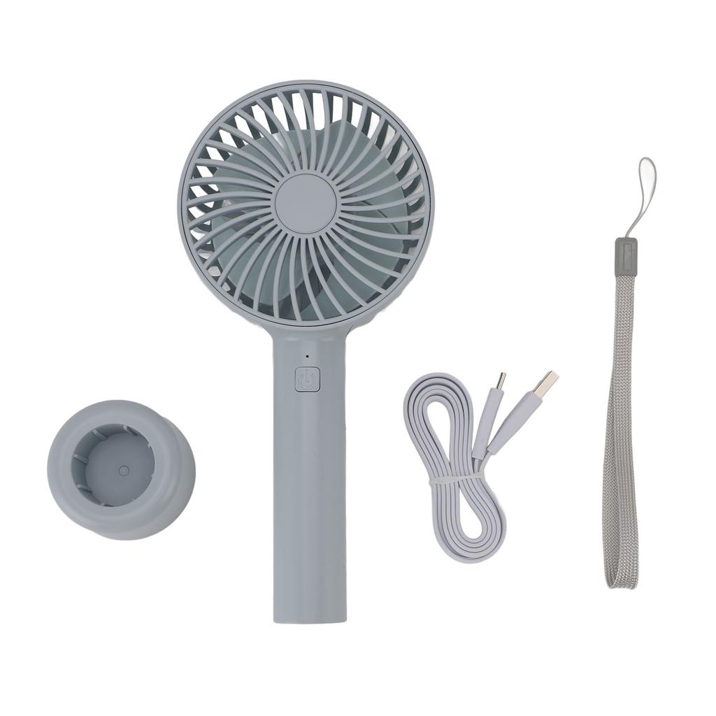 Ручной вентилятор Тихий Долговечный Работающий Перезаряжаемый 3 скорости Портативный вентилятор со шнурком Основа для