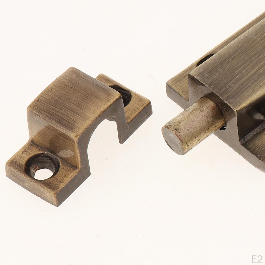 Slide Latching Bolt Gate Latches Safety Door Lock Brushed Finished