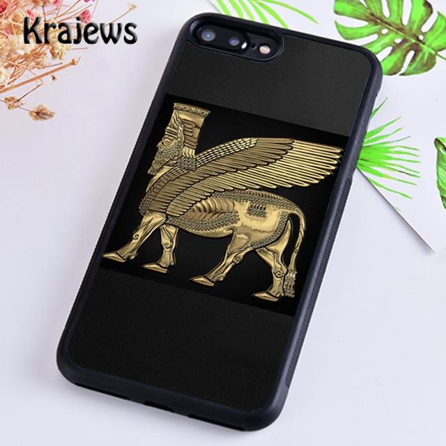 Krajews Lamassu Assyrian Mesopotamian Phone Case Cover For iPhone 17 Air 16 15 14 plus 11 12 13 pro max coque