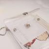 Cute Sequins Transparent Coin Purse Lipstick Bag Girl Kawaii Pink Key Chain Wallets Card Holder Fashion Hasp Clear Pvc Mini Bags