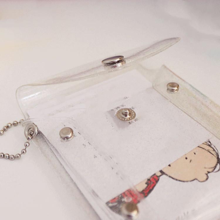 Cute Sequins Transparent Coin Purse Lipstick Bag Girl Kawaii Pink Key Chain Wallets Card Holder Fashion Hasp Clear Pvc Mini Bags