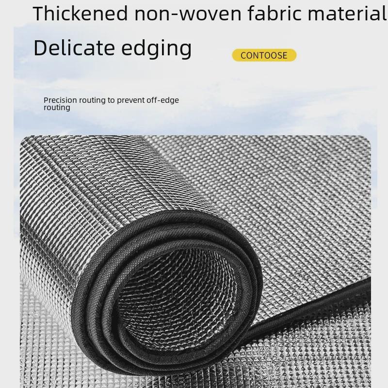 Двусторонний утолщенный коврик для кемпинга на открытом воздухе с влагонепроницаемой алюминиевой пленкой