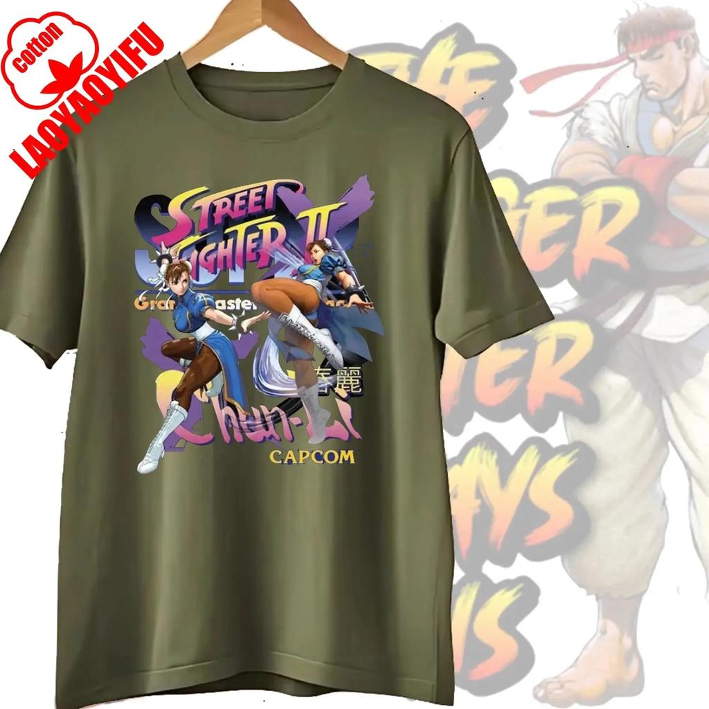 Новинка Street Fighter Выберите Классический Винтажный Базовый Футболка с Коротким Рукавом Футболки Модная Одежда для Парня Женщины Мужчины Уличная Одежда