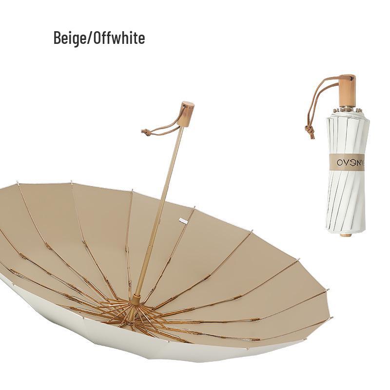 Очень большой зонт с 16 спицами, ветрозащитный, с защитой от УФ-лучей - двойного назначения для солнца и дождя