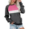 Womens Long Sleeve Sweatshirt Casual Crewneck Cute Pullover Tops Printing Lightweight Sweatshirt With Pocket