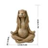 Collectible Figurine - Yoga Bunny Figurine - Handcrafted Lotus Pose - Home & Garden Decor, Handmade Rabbit Yoga Tabletop Shelf Zen Decor Figurines