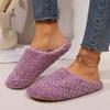 Туфли на плоской подошве женские хлопковые тапочки зимние короткие плюшевые теплые повседневные туфли 2024 новый стиль удобные мягкие туфли женская мода