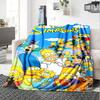 The Simpsons Print Flannel Blanket High Quality Warm Comfortable Cover for All Seasons Perfect for Gifts Home Decor