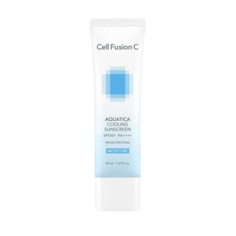 Cell Fusion C Aquatica Cooling Sunscreen 50ml SPF50+ PA++++ Hydrating UV Protection Lightweight Water Essence Non-Greasy Finish