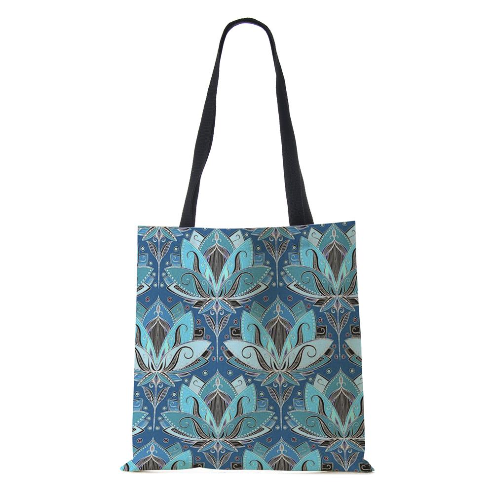 Сумка через плечо с растениями и цветами, пейзаж 2022, женская многоразовая холщовая сумка-тоут для покупок, простая повседневная складная сумка большой вместительности