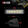 LED Light Bar 4PCS 18W 6 Inch Flood LED Work Light Pods Single Row Off Road Led Light Driving Light Fog Light Boat Light Waterproof SUV ATV 4WD Car Tr