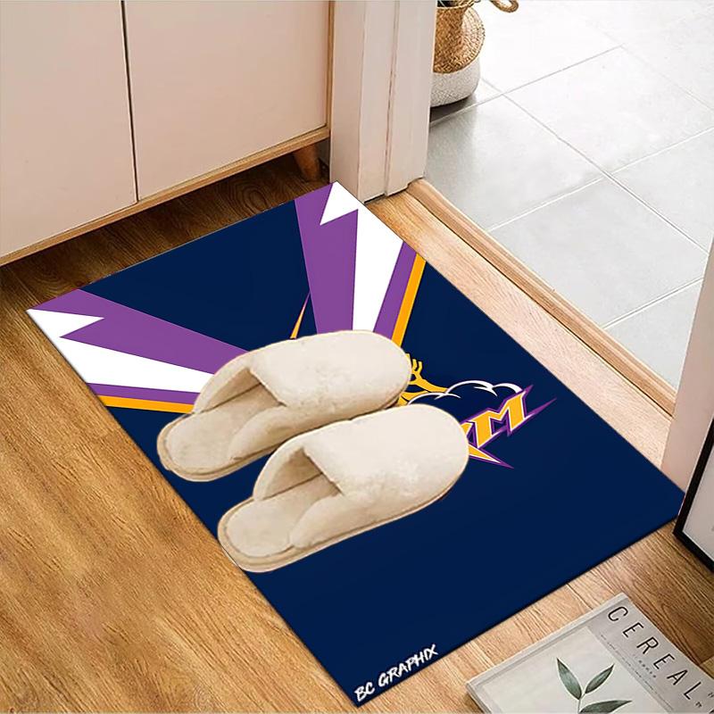 Melbourne Storm Team Rug Office Floor Mat - Machine Washable for Bedroom, bedroom, livingroom, Room Decor Fan Gifts Christmas