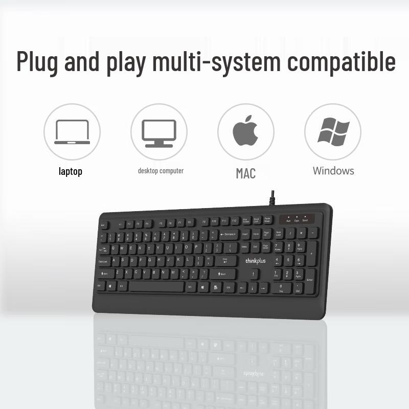 Lenovo Проводной комплект клавиатуры и мыши KM200 Pro