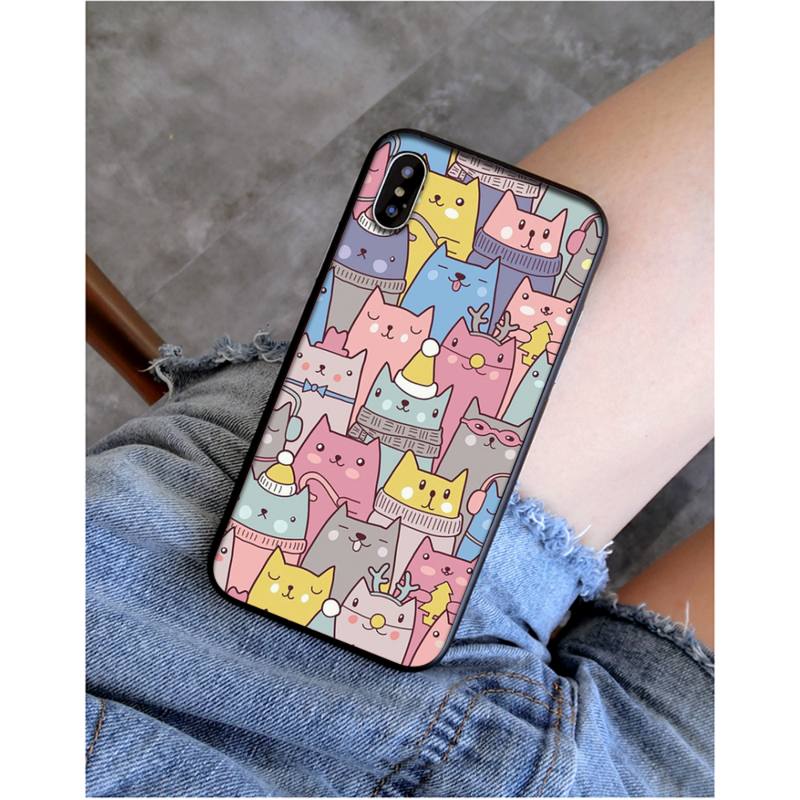 Мягкий чехол для телефона с рисунком кота для iphone 11 12 13 Mini Pro Max X XS MAX 6 6s 7 8 plus 5 5S 5SE XR SE2020