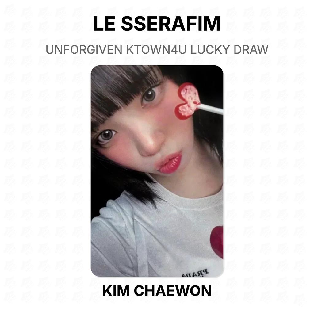 LE SSERAFIM UNFORGIVEN KTOWN4U Розыгрыш Счастливого Билета Официальная Фотокарточка