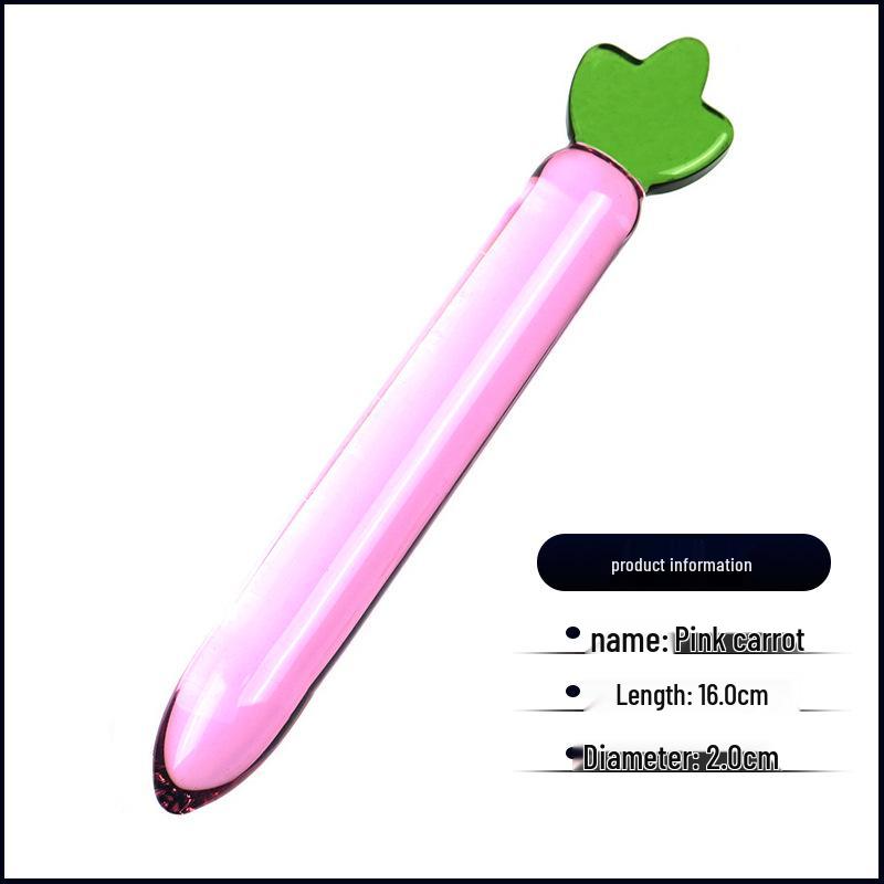 Семицветный хрустальный стеклянный дилдо-огурец для женской симуляции и эротического проникновения