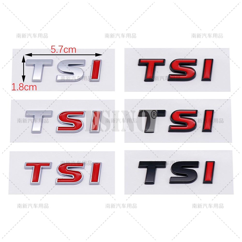 Car Styling 3D TSI ABS Adhesive Emblem Rear Trunk Badge Fender Sticker Car Body Decal for Volkswagen Golf Passat Tiguan Touareg