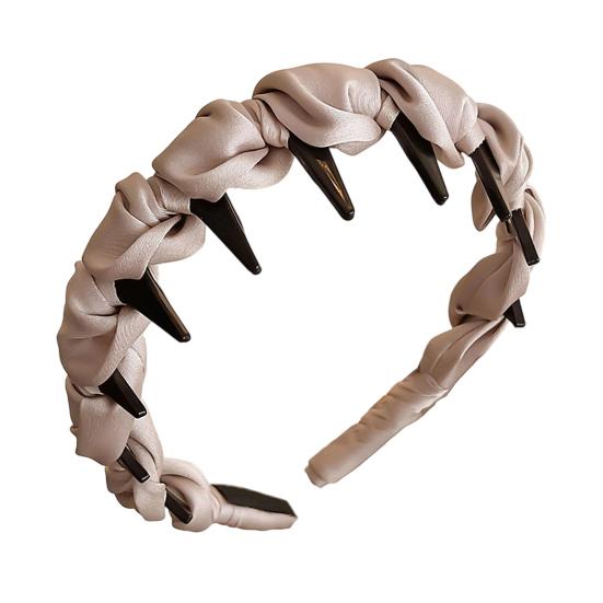 Высокий череп Имитация жемчуга Повязка на голову Противоскользящий дизайн Декор лентой Волосы