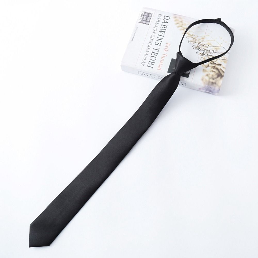 Готовые Галстуки Мужские Галстуки Галстуки на Молнии Школьные Галстуки Галстук-Шарф Черные Галстуки