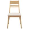 Dining Chairs Set 2 pcs Natural 43 x 54 x 89 cm Solid Rubberwood