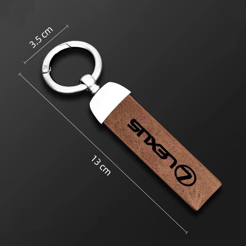 Car Vintage Leather Keychain Zinc Alloy Chain Keyring For Lexus F SPORT LBX NX RX 350h 450h ES UX 300e GS GX IS LS LX CT LC RC IP7